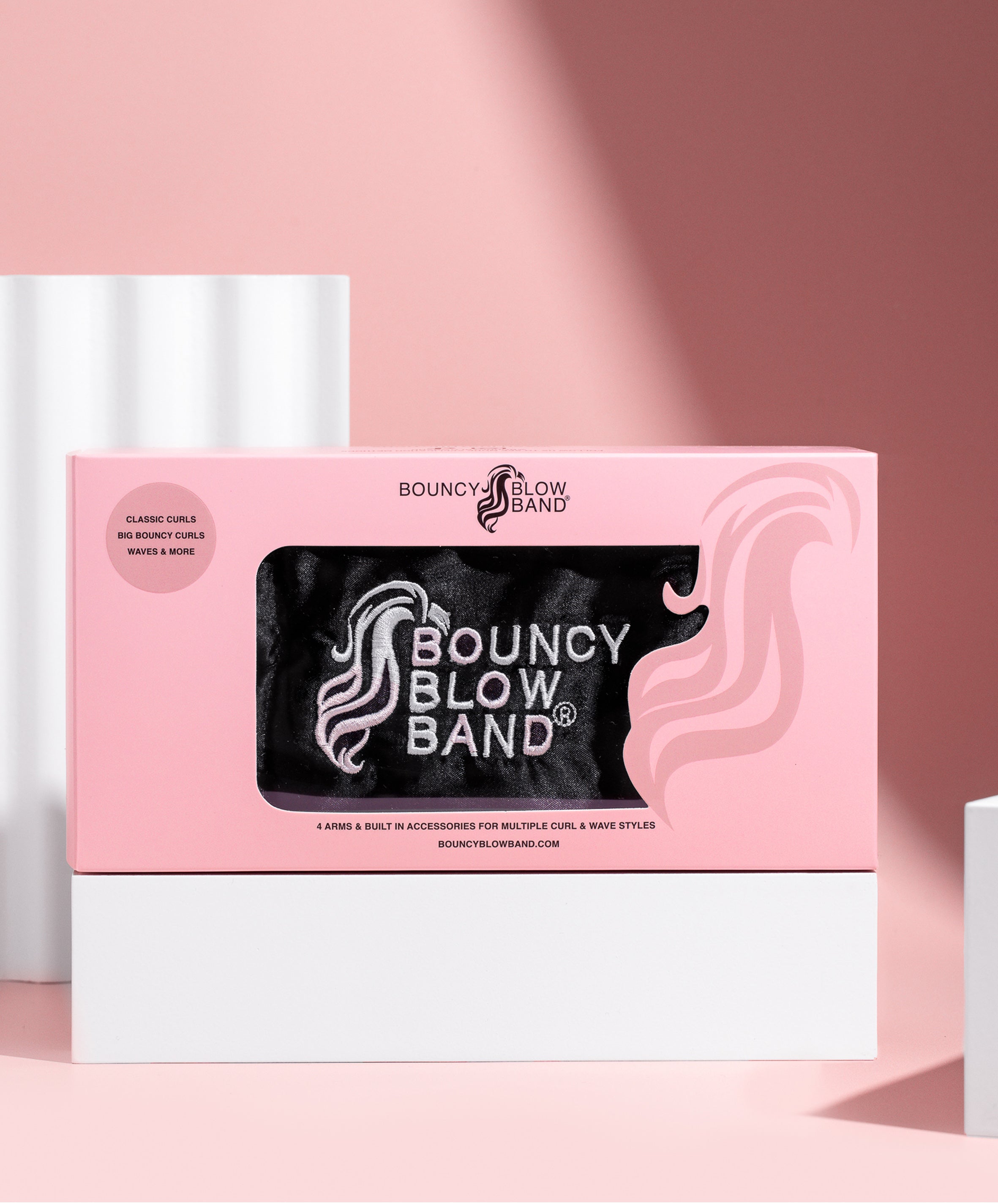 Bouncy Blow Band® Heatless Curling Band - Black Satin