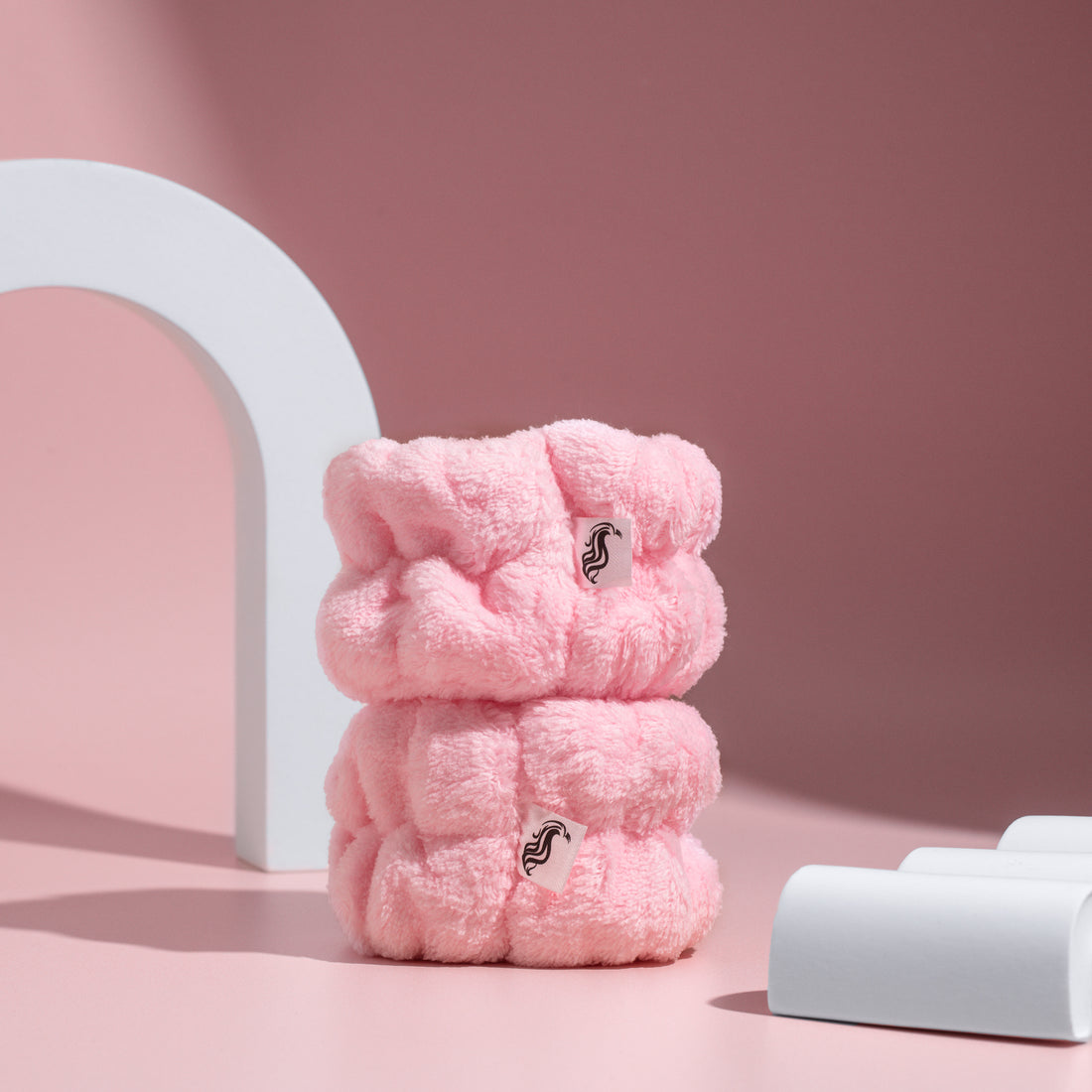 Spa Wash Wristbands -Pink Microfibre